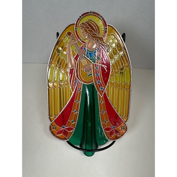 Vintage 1979 Hallmark Tree-Topper "Christmas Angel" Translucent Acrylic Angel 8" - Picture 2 of 5